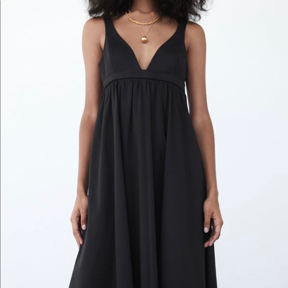 Zara Dresses & Skirts - ZARA NWT Voluminous Poplin Black Dress